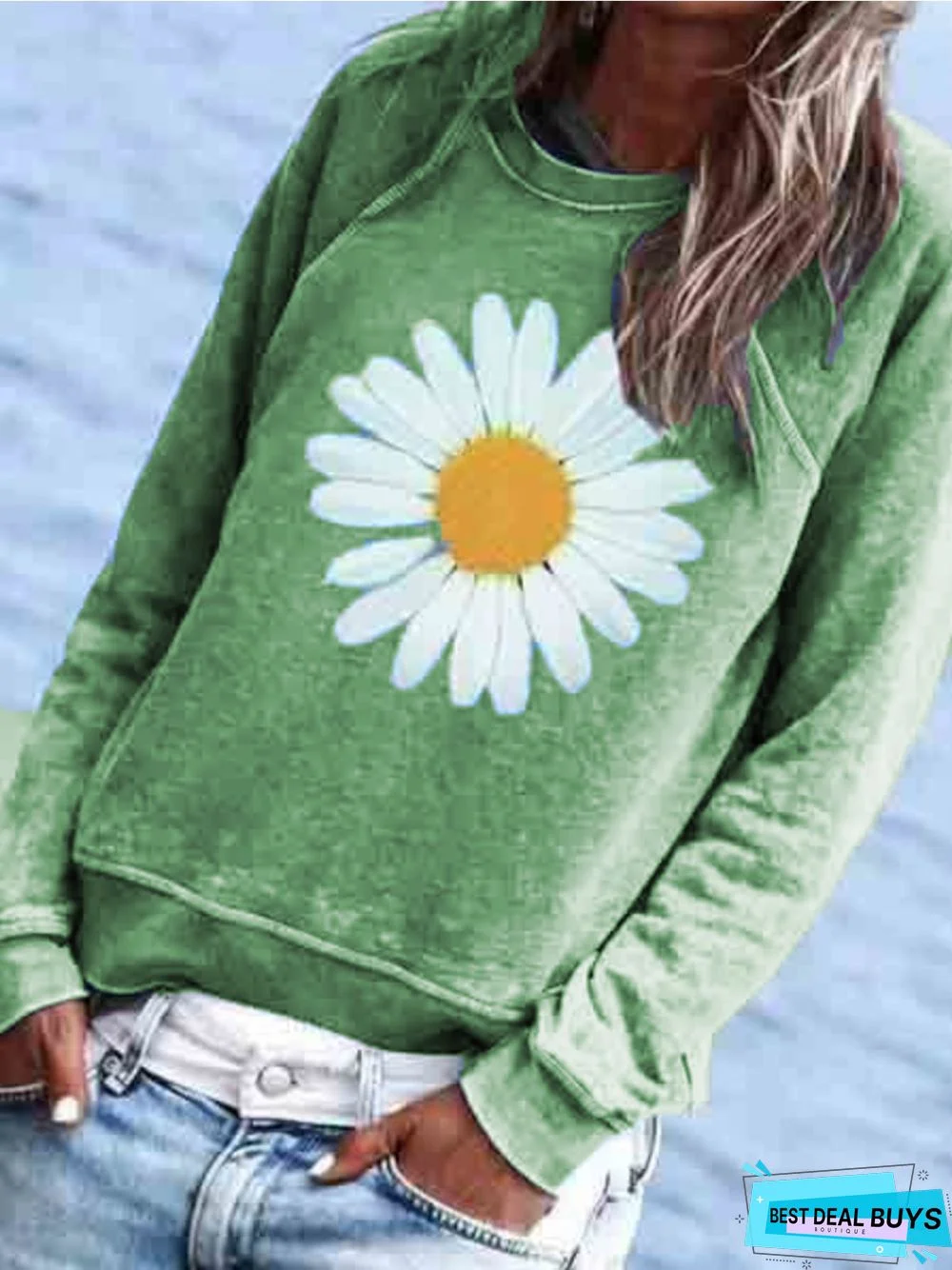 Women Casual Floral Crew Neck Hoodies & Sweatshirt