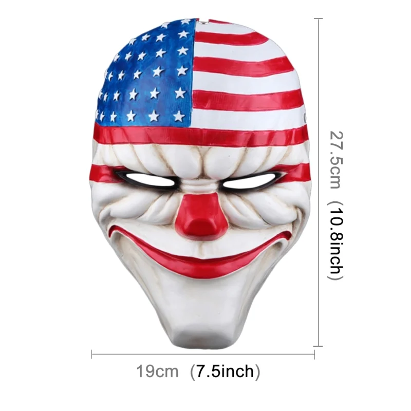 Halloween Mask Resin Halloween Festival Party US Flag Pattern Mask Halloween Mask Resin Halloween Festival Party US Flag Pattern Mask