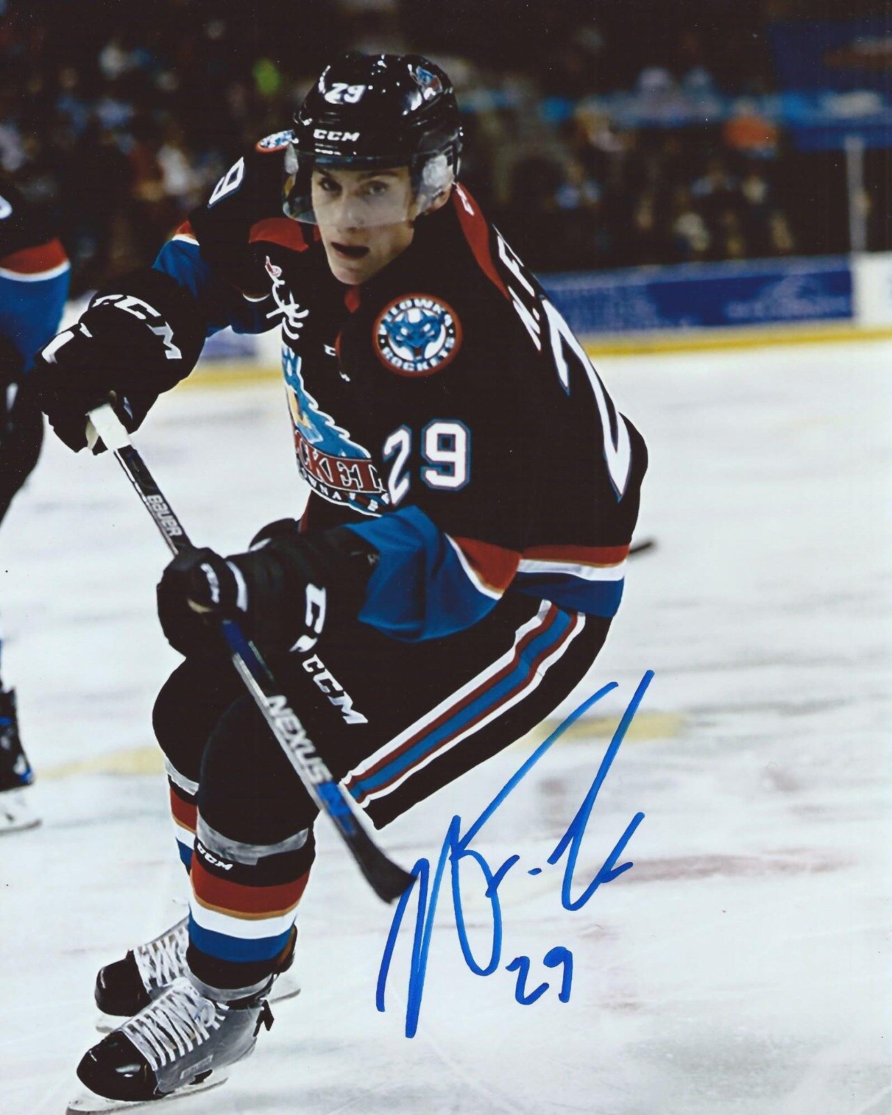 Nolan Foote Signed 8x10 Photo Poster painting Kelowna Rockets Autographed COA B