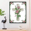 Stamped Cross Stitch-Rose Cross (21x28cm)
