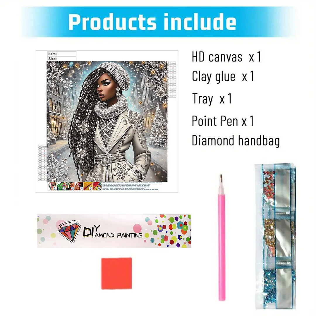 Diamond Painting - Partial Special Shaped Drill - Winter Black Beauty(Canvas|30x30cm)