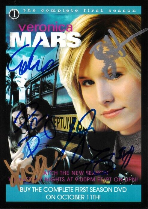 Veronica Mars cast signed 2005 SDCC 5x7 Photo Poster painting card Kristen Bell Jason Dohring +4