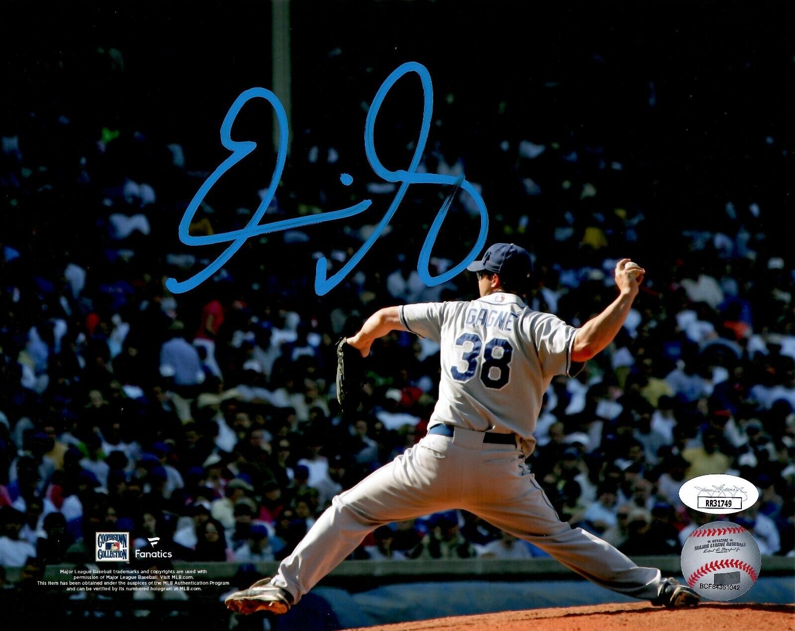 Eric Gagne autographed signed 8x10 Photo Poster painting MLB Los Angeles Dodgers JSA COA