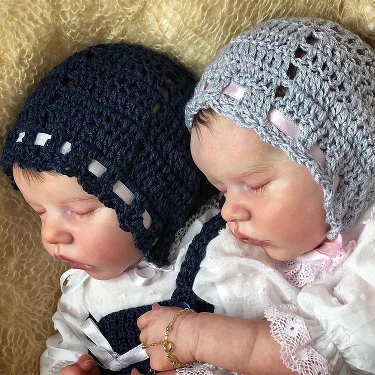  17" Sweet Sleeping Dreams Reborn Twins Sisters Maren and Clara Truly Baby Toy, Birthday Gift - Reborndollsshop®-Reborndollsshop®