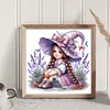 Lavender Fairy Girl-14CT Stamped Cross Stitch 50*50cm/19.69*19.69in