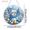 Bonhomme de neige de No&euml;l double face - 5d bricolage artisanat pendentif