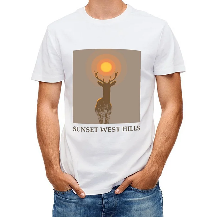 Sunset West Hills Christmas Designable Short Sleeve T-Shirt