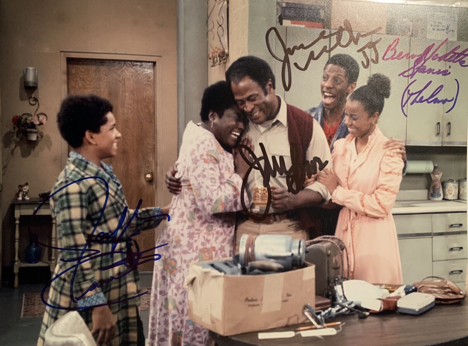 GOOD TIMES Signed 8x10 Photo Poster painting auto Pic Jimmy JJ Michael Thelma & John Amos