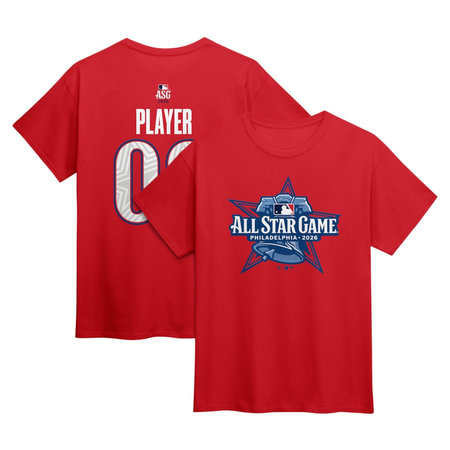 Men's Red 2026 MLB All-Star Game Name & Number Custom T-Shirt