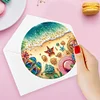 (US Local)Diamond Painting Greeting Cards Diamond Art Cards for Adults (12pcs Beach Waves)