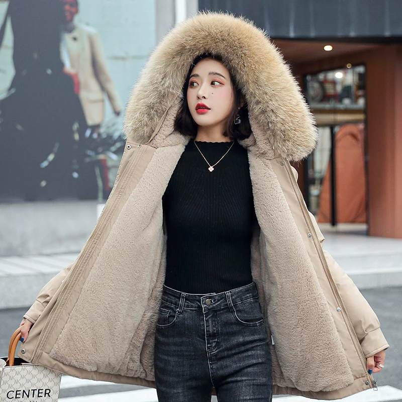 Toloer Medium And Long Style To Overcome The Female 2024 Winter New Korean Version Of The Thick Loose Warm Padded Clothes Large Size Women's Cotton Clothes-Outfit Ideas