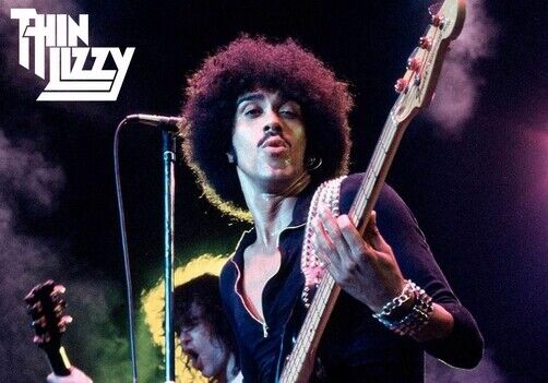 THIN LIZZY POSTER - PHIL LYNOTT - Photo Poster painting QUALITY INSERT -  POST