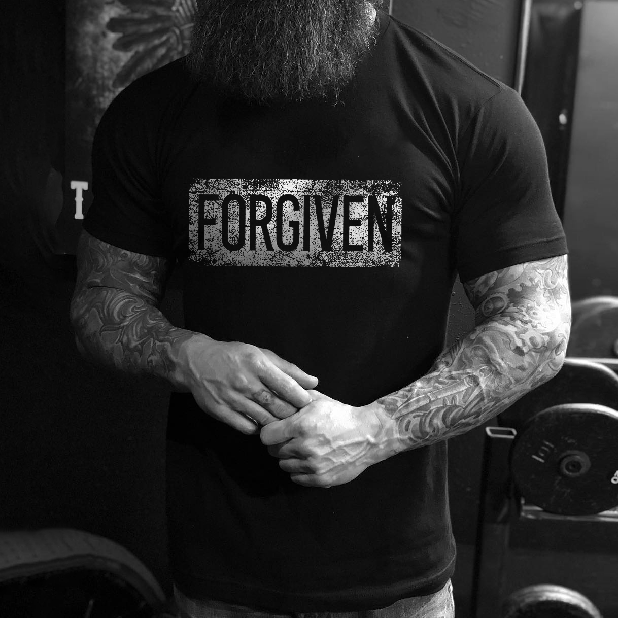 Livereid Forgiven Letter Print Cozy T-shirt - Livereid