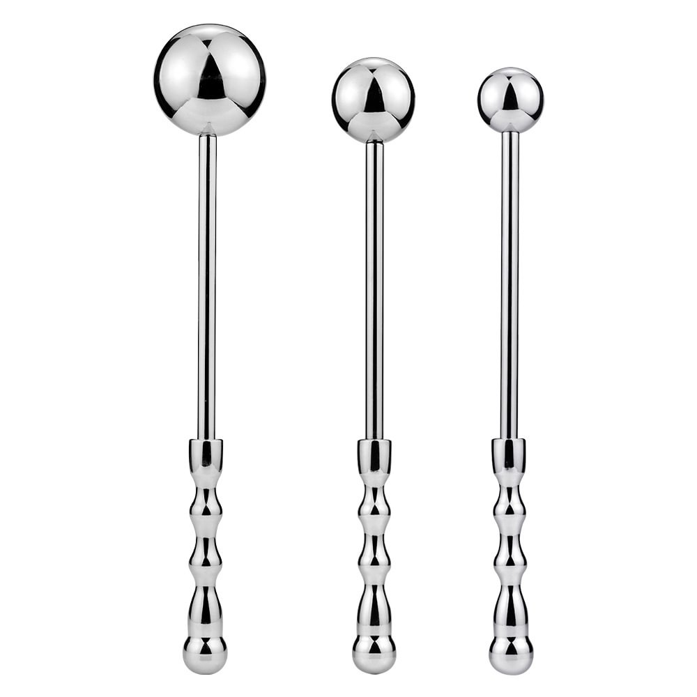 Stainless Steel Anal Plug Dual-purpose Expansion Adjustment Ball Stick 
