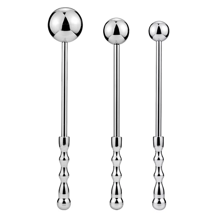 Stainless Steel Anal Plug Dual-purpose Expansion Adjustment Ball Stick