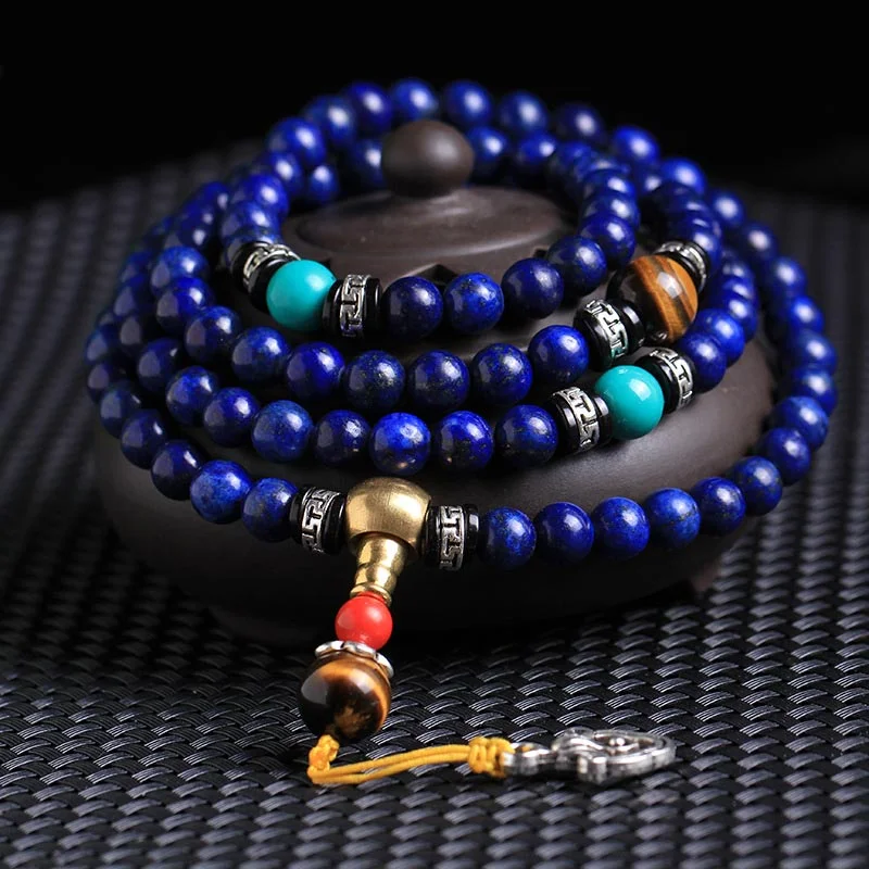 108 Beads Lazurite Positive Necklace Bracelet Mala