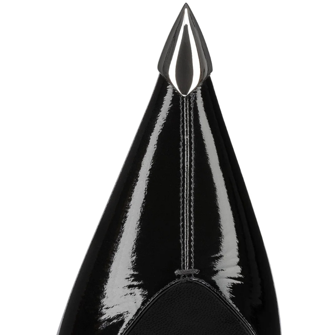 105mm Women's Pointed stilettos High Heels Red Bottom Shoes Genuine Leather-MERUMOTE