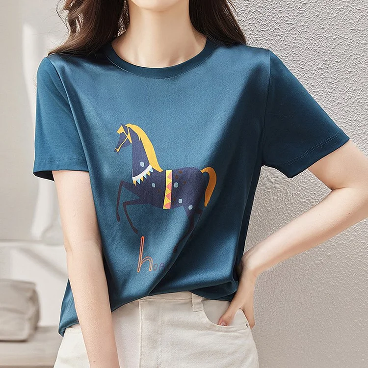 Peacock Shift Cartoon Casual Shirts & Tops QueenFunky