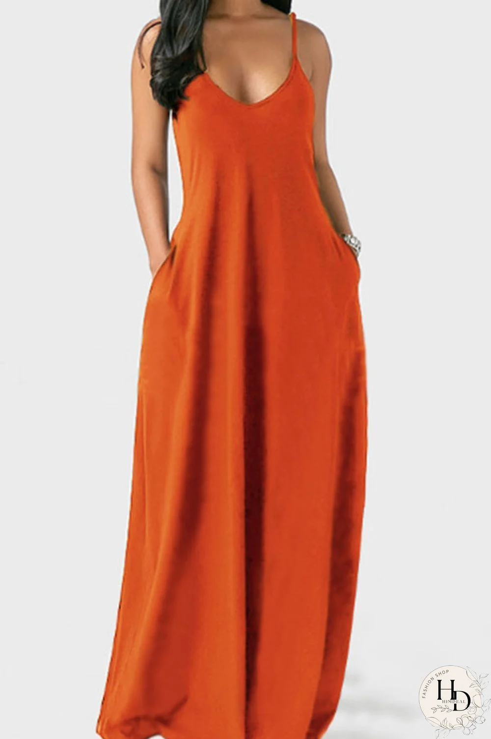 Wine Red Milk. Fashion Sexy Casual Spaghetti Strap Sleeveless Slip Princess Dress Floor-Length Solid Dresses