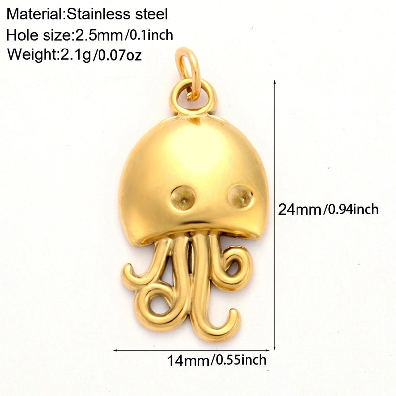 1 Piece 12*16mm 22*15mm 304 Stainless Steel Animal Snake Pendant Jewelry Accessories