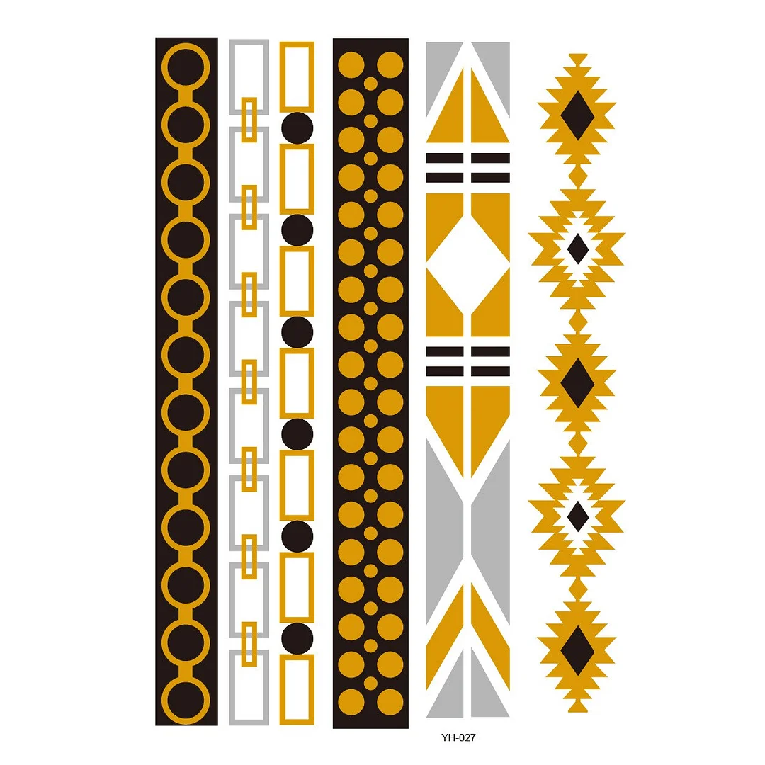 Tattoo Sexy Feather Moon Star Temporary Tattoo Female Party Body Arm Art Fake Flash Tatoos Gold Metallic Tattoo Stickers