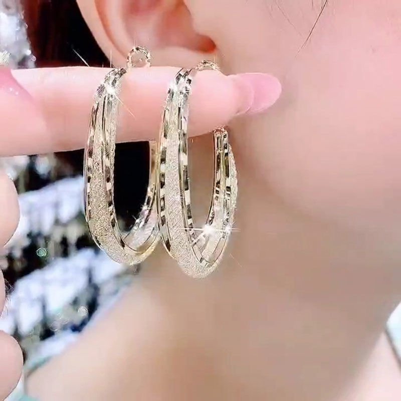Musedesire™ Woven Mesh Oval Earrings