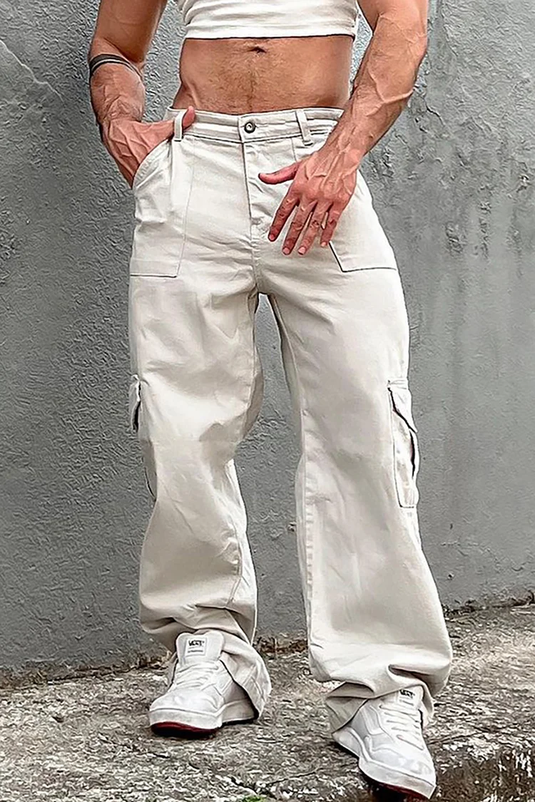 Casual Loose Fit Cargo Pants With Multi-Pocket 