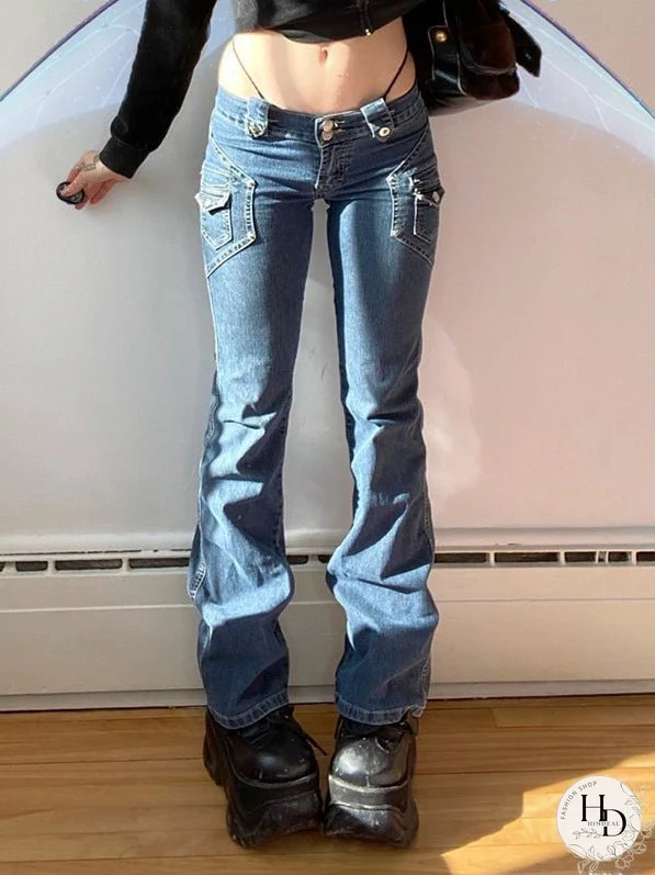Low-rise Vintage Flared Jeans