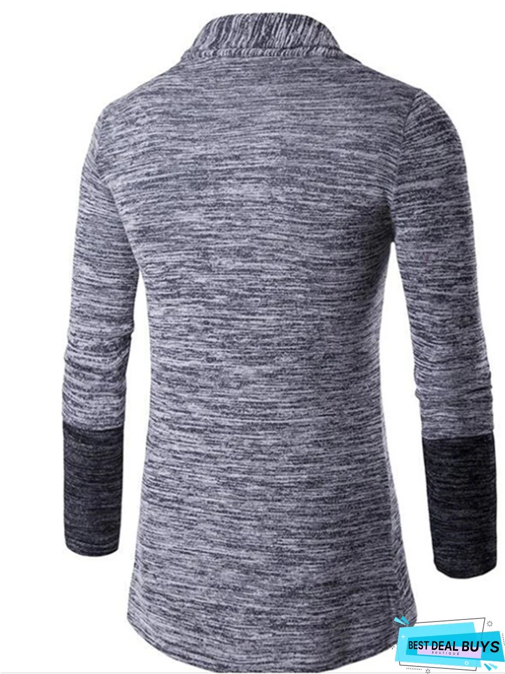 Men's Panels Contrast Knit Sweater Cardigan