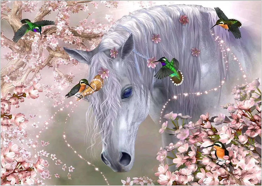 Diamond Painting Horses Painting, Full Image - Painting