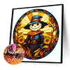 (50*50cm)Stained Glass Halloween - Full Round Drill Diamond Painting