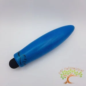 Pornhint Wooden vibrator made of lime wood No.10 with battery, charging cable, 10 vibration programs and 6-fold painting