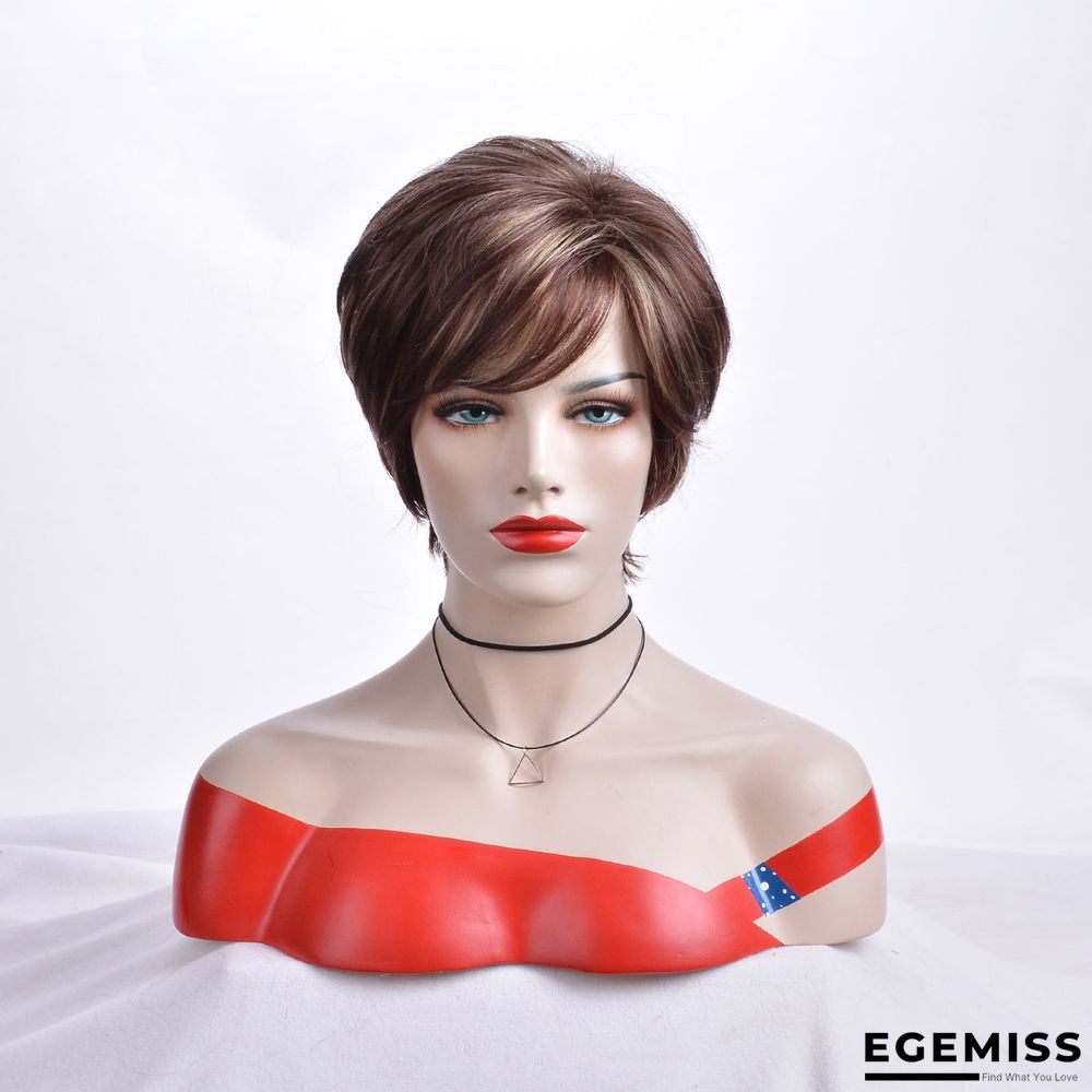 European and American Short Straight Wig Headgear | EGEMISS