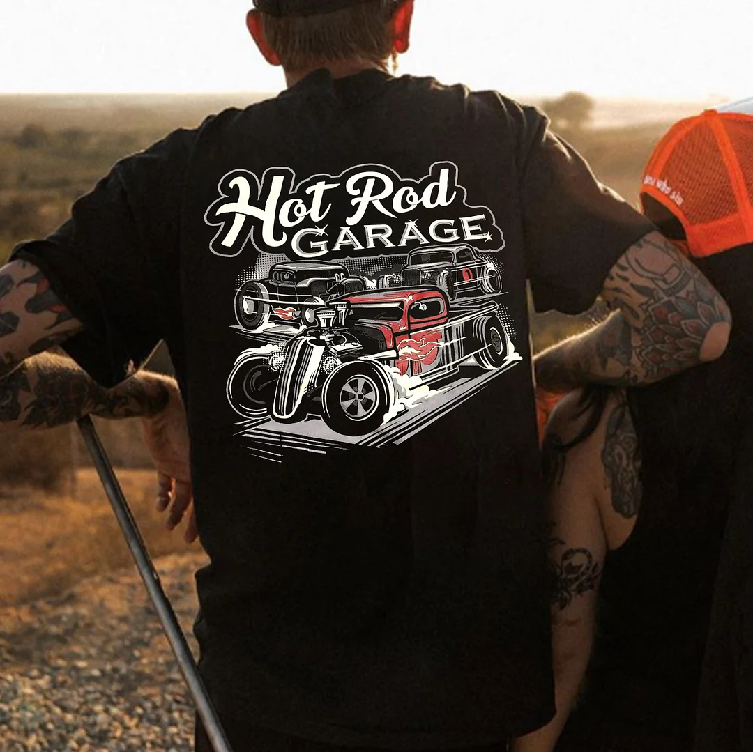 HOT ROD GARAGE Classic Car Print Men's T-shirt