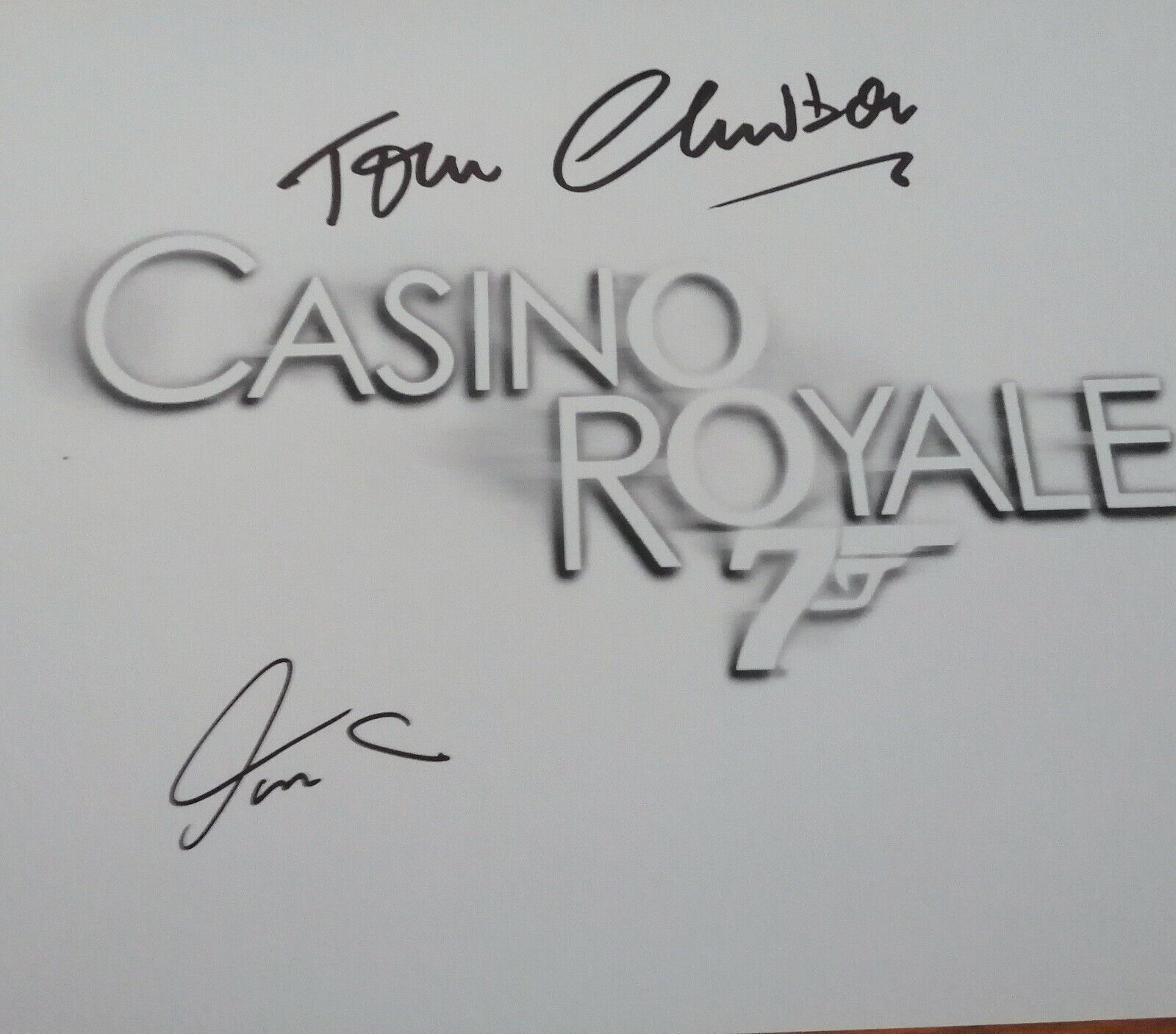 Tom CHADBON AND Tom SO CASINO ROYALE 2006 DOUBLE SIGNED 8 x 10 B x W Photo Poster paintinggraph