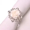 Silver White Rose Catering Napkin Ring