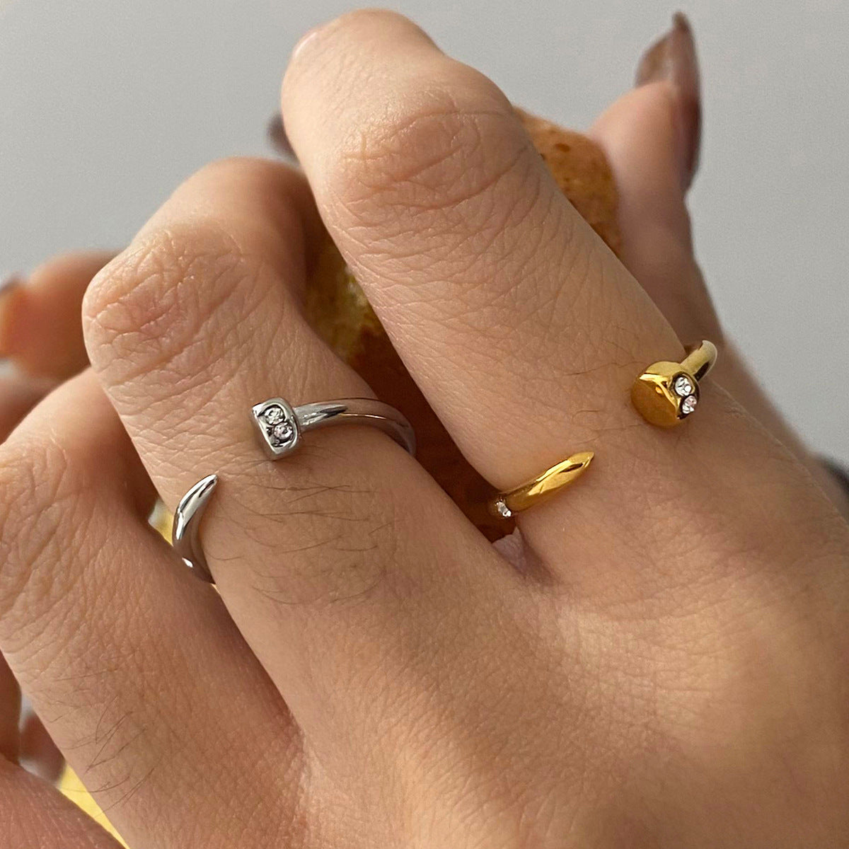 Jiding Titanium Steel Ring Finger Ring Hand Jewelry Rings Stainless Steel