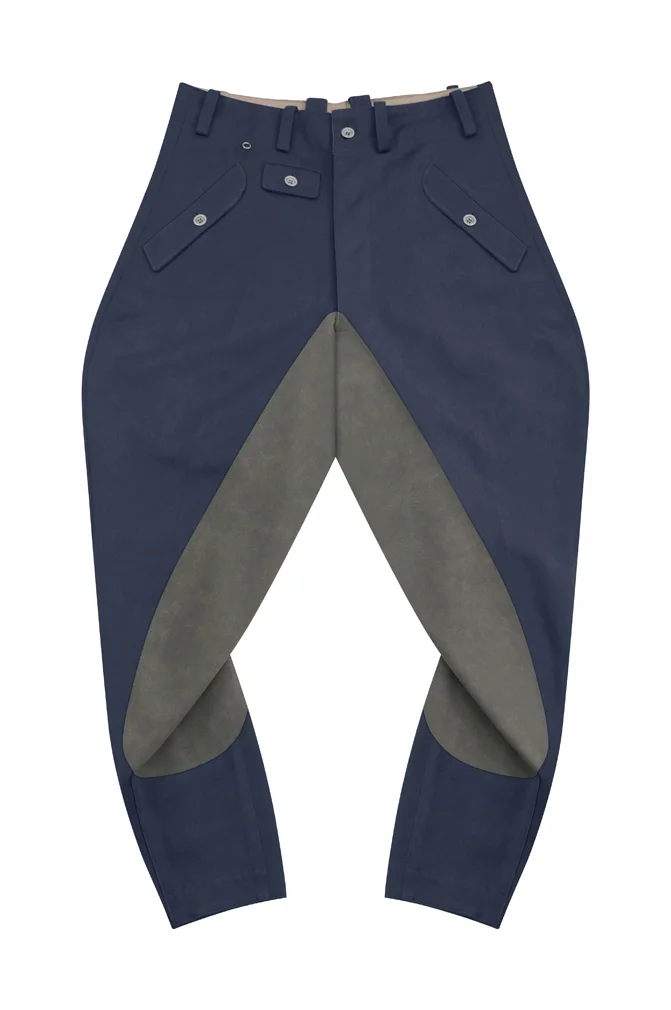   Luftwaffe German M1944 Blue Grey Gabardine Mounted Troops Riding Breeches German-Uniform