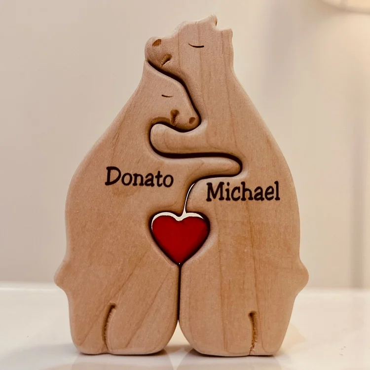 DIY Wooden Bears Family Puzzle
