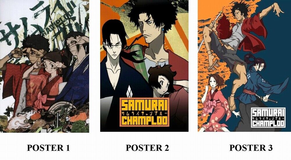 SAMURAI CHAMPLOO - ANIME - 3 Photo Poster painting POSTERS - QUALITY INSERTS PERFECT FOR FRAMING