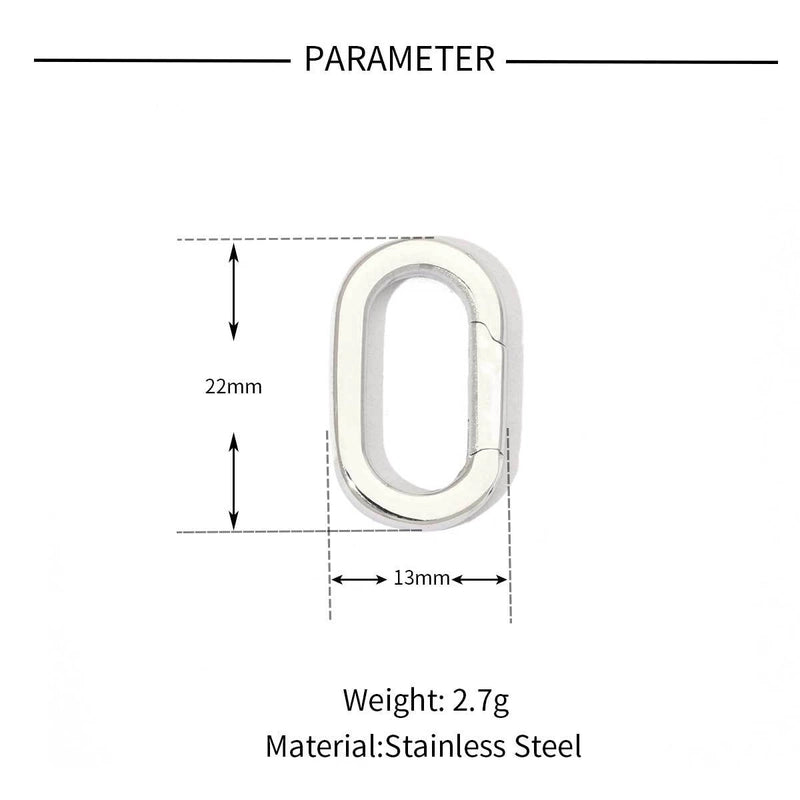3 PCS/Package 13*22mm 18*13mm 30*30MM Titanium Steel Geometric Jewelry Accessories Jewelry Buckle