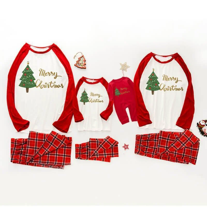 Christmas Tree Family Matching Pajamas Sets
