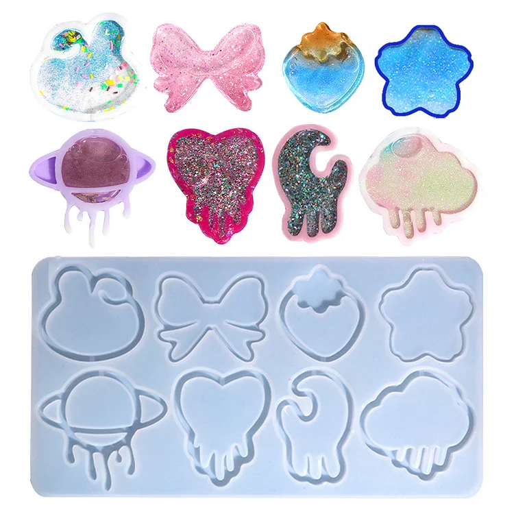 8 in 1 Shaker Pendant Resin Mold CrazyMold