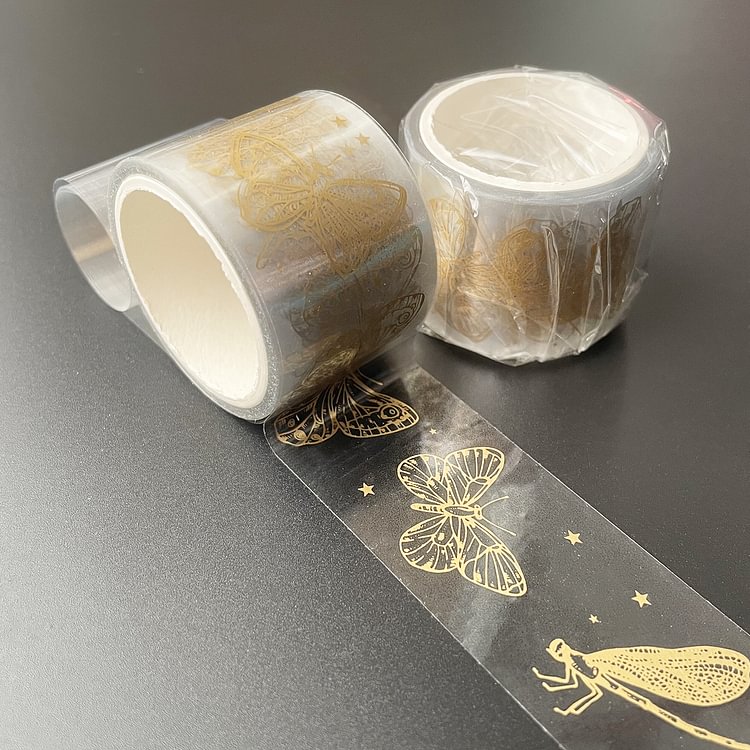 JOURNALSAY 30mm*3m pet transparent PET Washi Tape DIY Journal Scrapbooking Collage Decoration