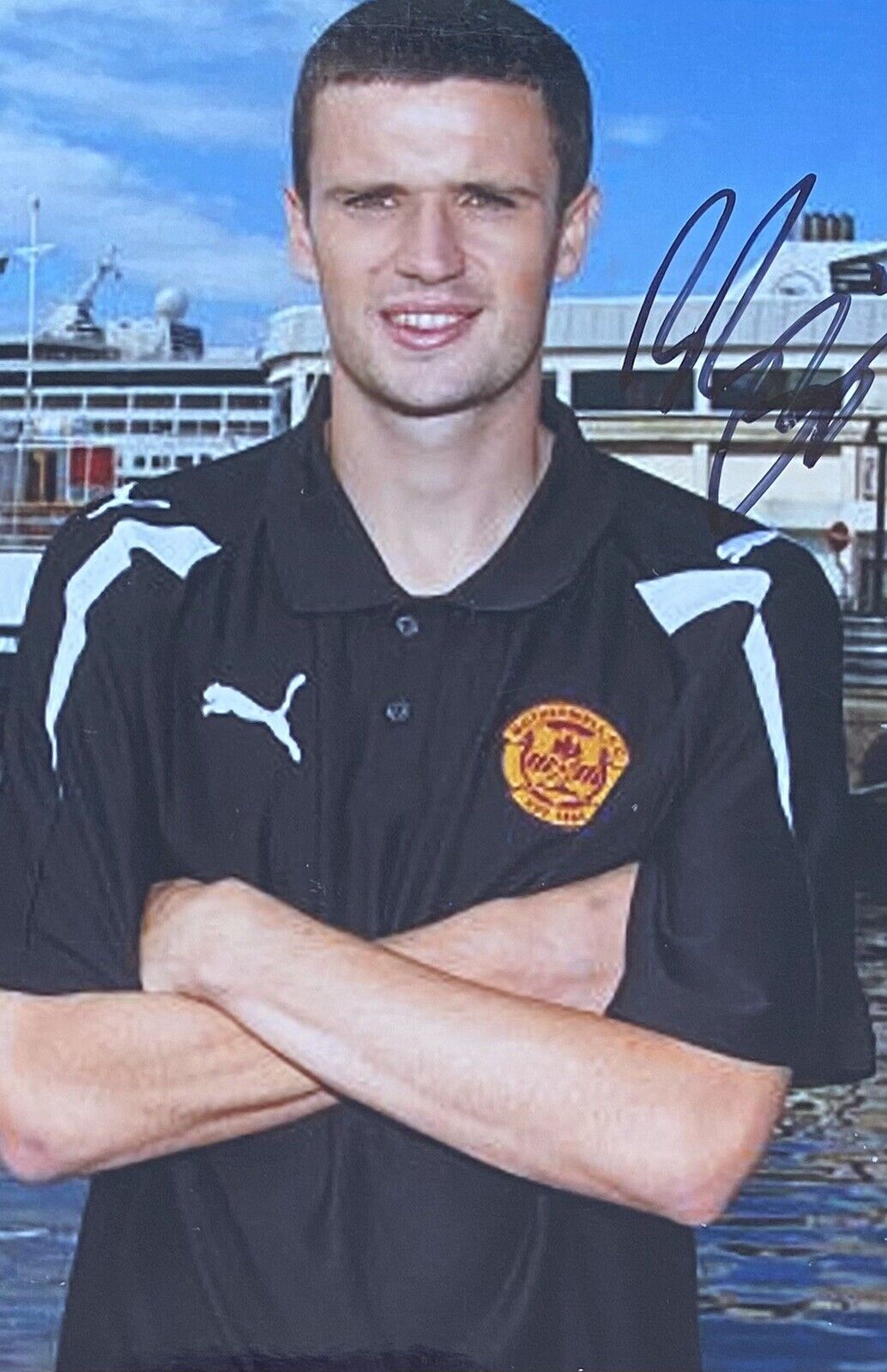 Jamie Murphy Genuine Hand Signed Motherwell 6X4 Photo Poster painting 2