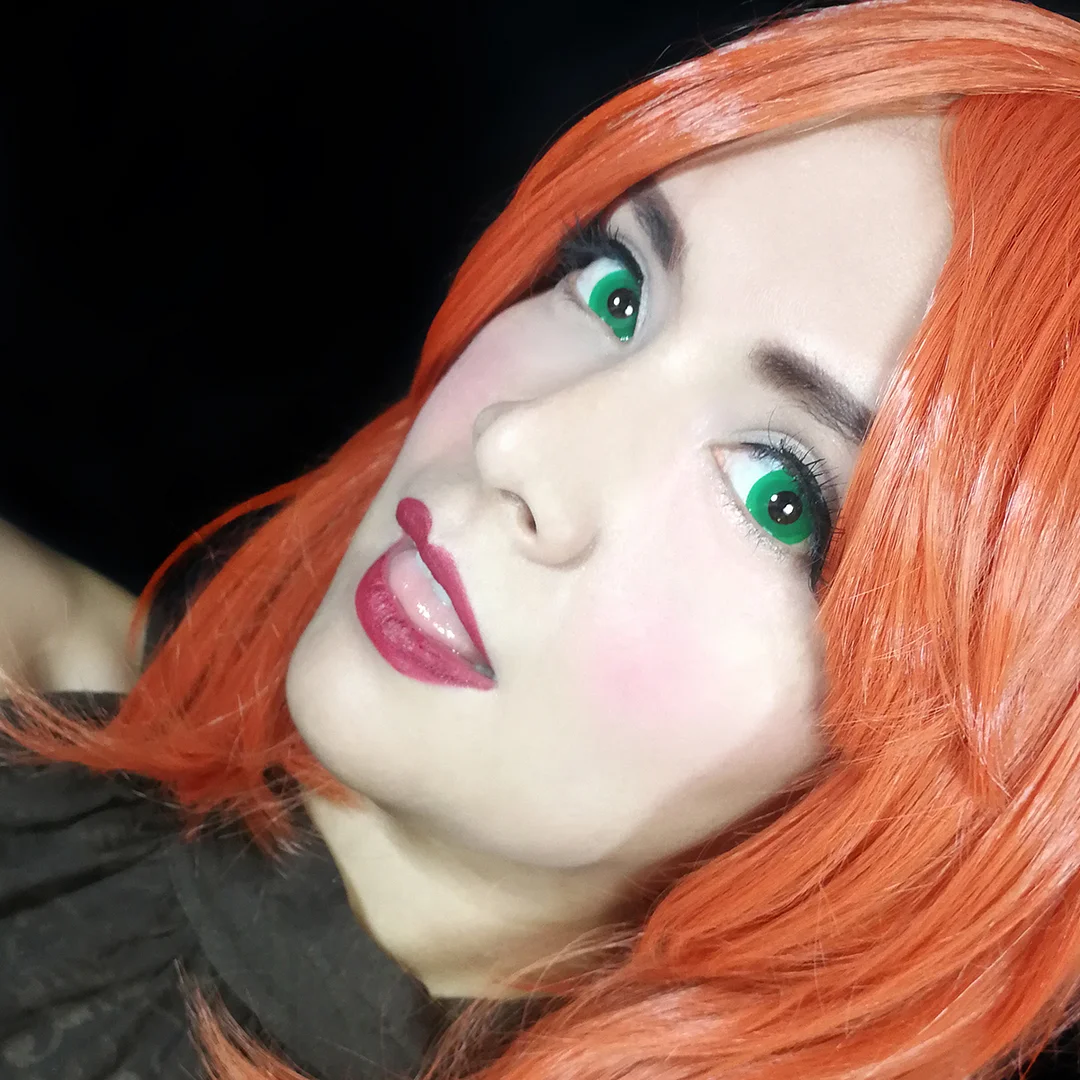 Green Block Yearly Contact Lenses For Halloween Day 14.5mm