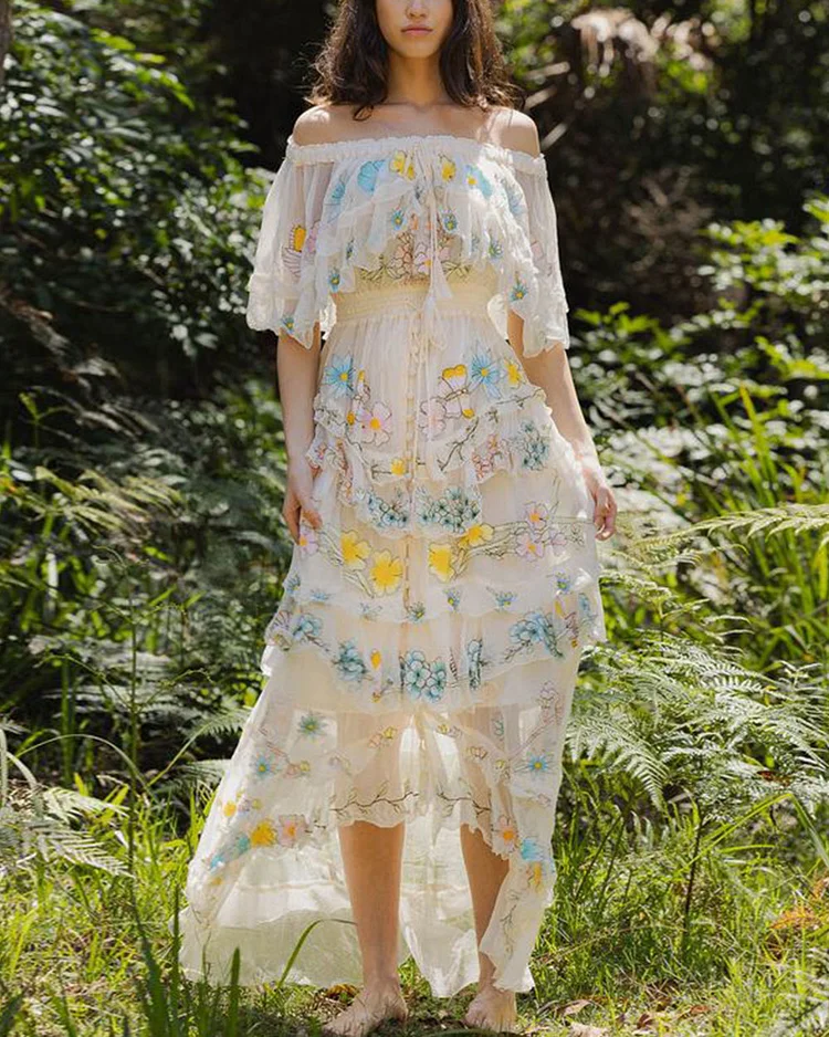 Sweet Pea Tambourine Maxi Dress