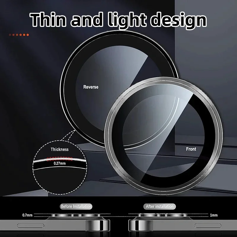 Suitable for iPhone13/14/15 series metal anti-fall, anti-scratch and anti-scratch lens protective film