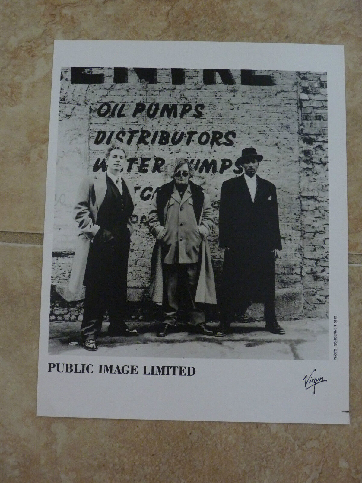 PIL Sex Pistols Rotten Lydon 8x10 B&W Publicity Picture Promo Photo Poster painting