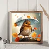 Bird Holding Umbrella - 11CT Stamped Cross Stitch - 40*40cm
